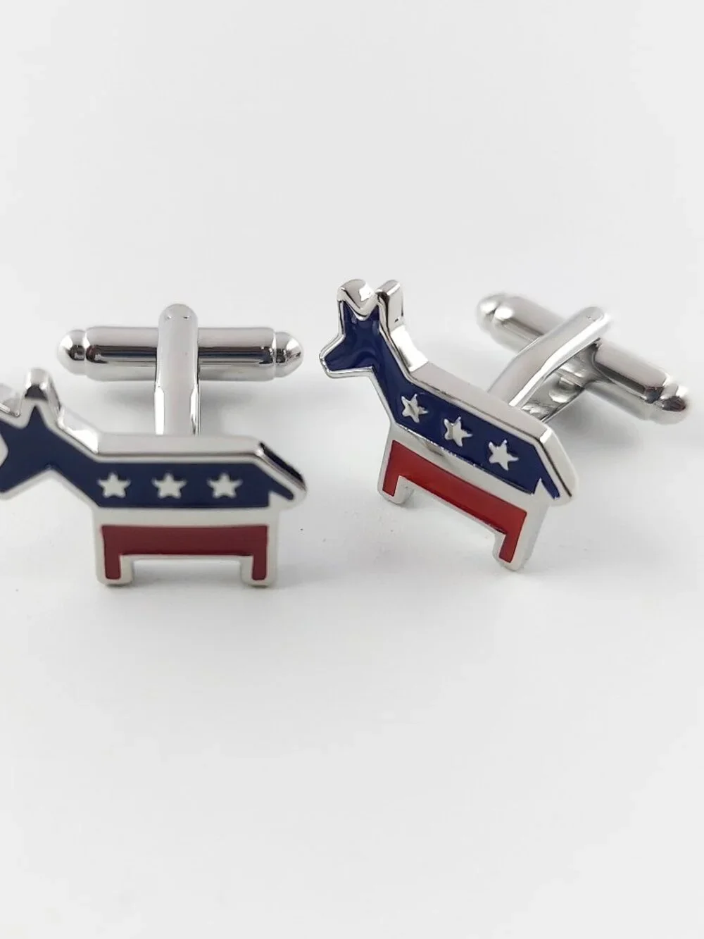 Democrat Party Donkey Cufflinks Links Father's Day Political Novelty Gift USA